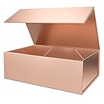 Gift Box 10 x 6 x 3 with Magnetic Closure Lid Gift Boxe for Presents,Bridesmaid Gifts Boxes,Cute Box,Birthday Box,Luxury for Gift Packaging, Magnetic Gift Boxe for Wrapping Gifts (Rose Gold)