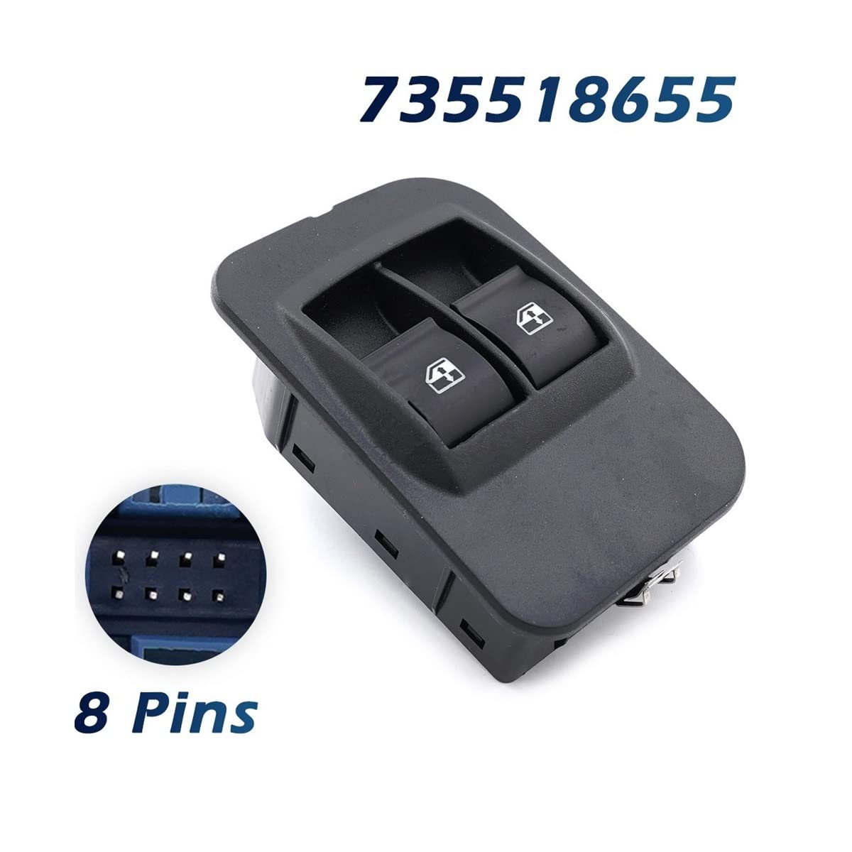 Pulsante Alzacristallo Anteriore Destro - Interruttore Finestra Per Fiat Nemo, Doblo, Fiorino, Qubo, Bipper, Combo - Foto 6