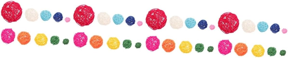 Amosfun 40pcs Easter Vase Filler Decorative Rattan Balls Rattan Wicker Balls Decor for Wedding Table Decor