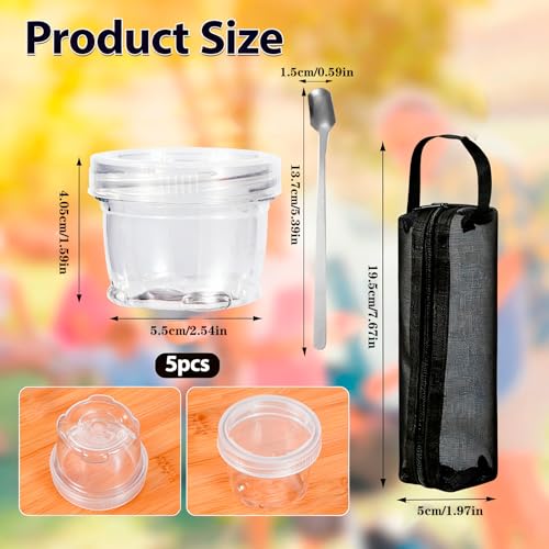 Image of 7PCS Stackable Spice And Dip Jar Set, Portable Camping Spice Jars Organize Kit, for Kitchen Dining & Bar and Kitchen Storage & Organization