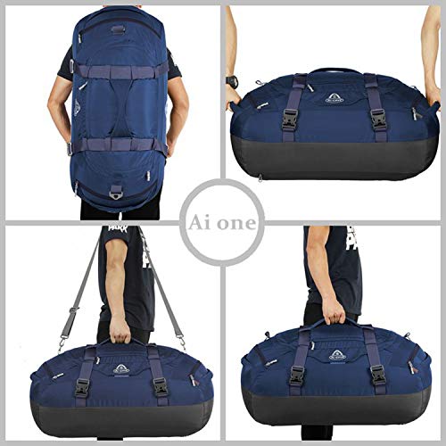AIONE Duffel Backpack Bag 4-Way Sports Gym Backpack 42L/55L/65L Travel Luggage Bags with Shoe Compartments