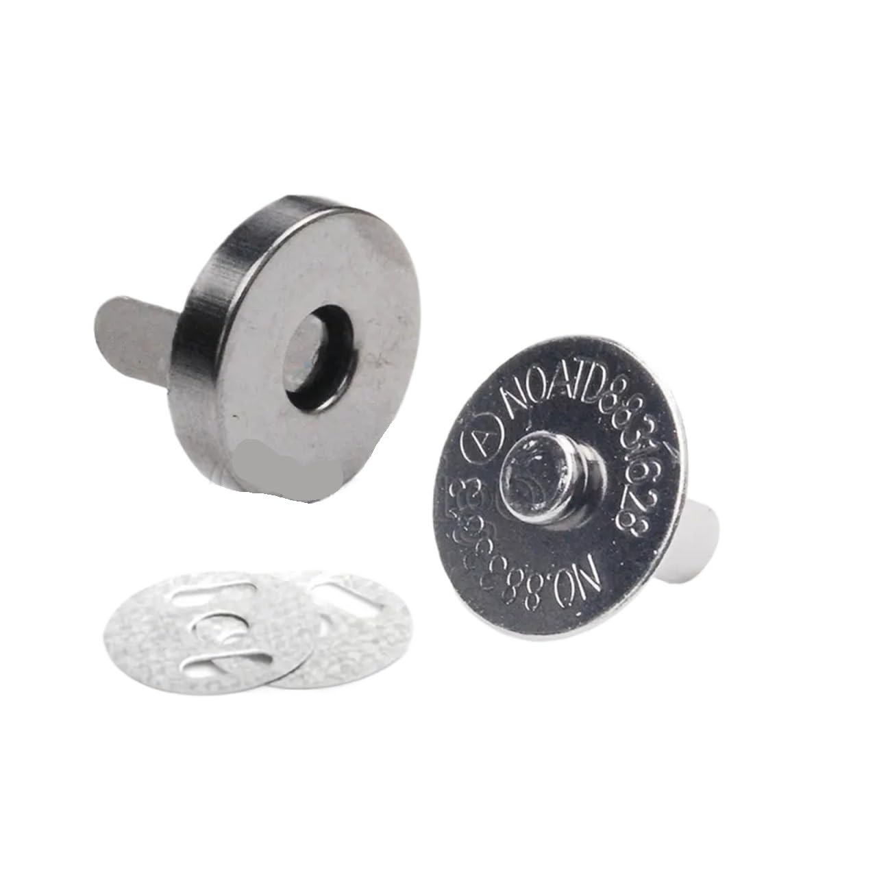 Magnetic Press Studs 50sets Sewing Magnet Button Magnetic Snaps Clasp Fasteners Closures for Handbag Bags DIY Craft(18mm Black Nickel)