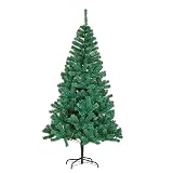 azorex Árbol de Navidad Artificial 60-210 cm Árbol Material Fibra Natural Verde con Soporte de Pie Plástico Material PVC Fácil Montaje Decoración Exterior/Interior (Verde Clasico, 150cm)