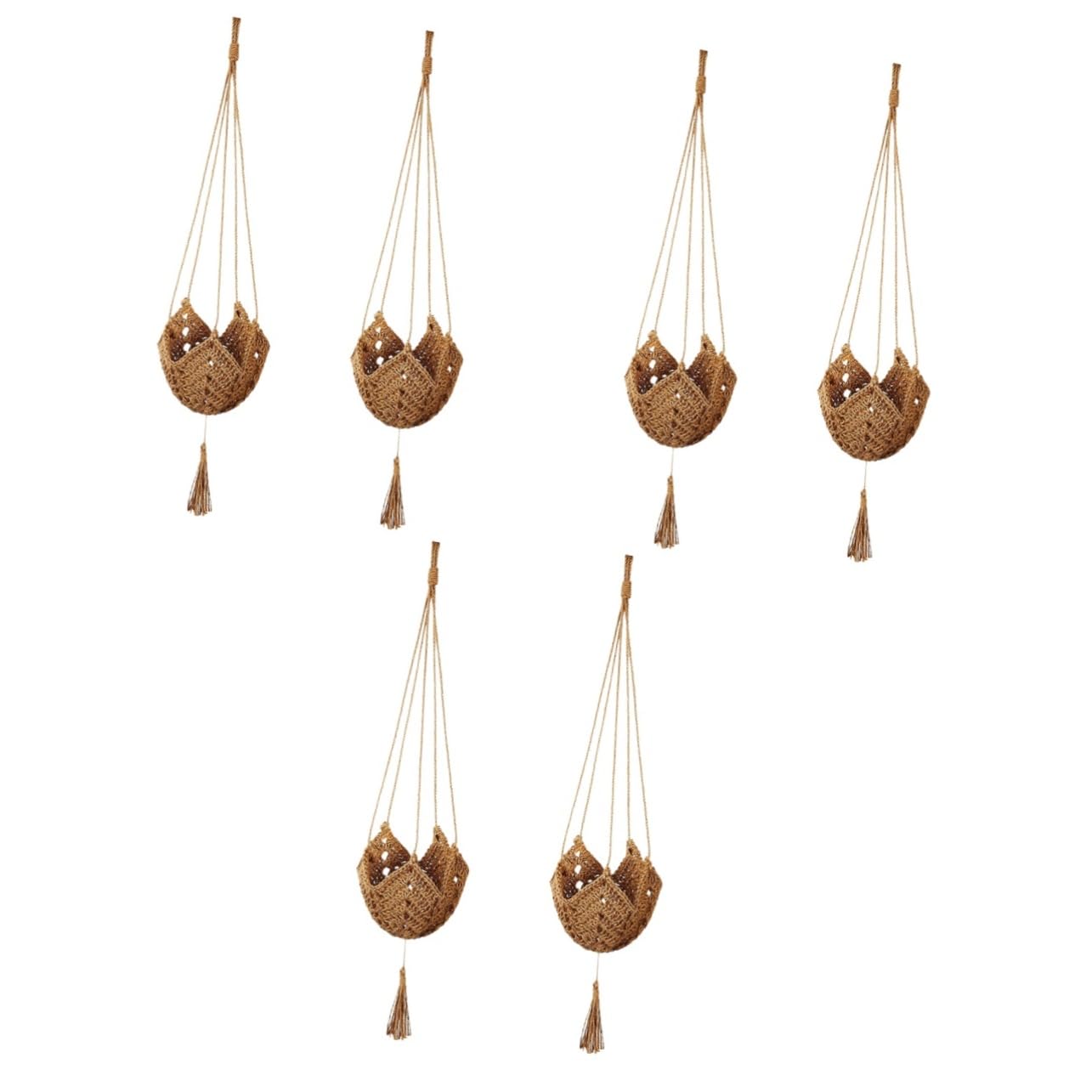 Yardwe 3 Set Di Portavasi Da Giardino in Macramè Decorazione Rustica Fioriera Sospesa Multiuso Per La Decorazione Della Casa 2 Pezzi * 3