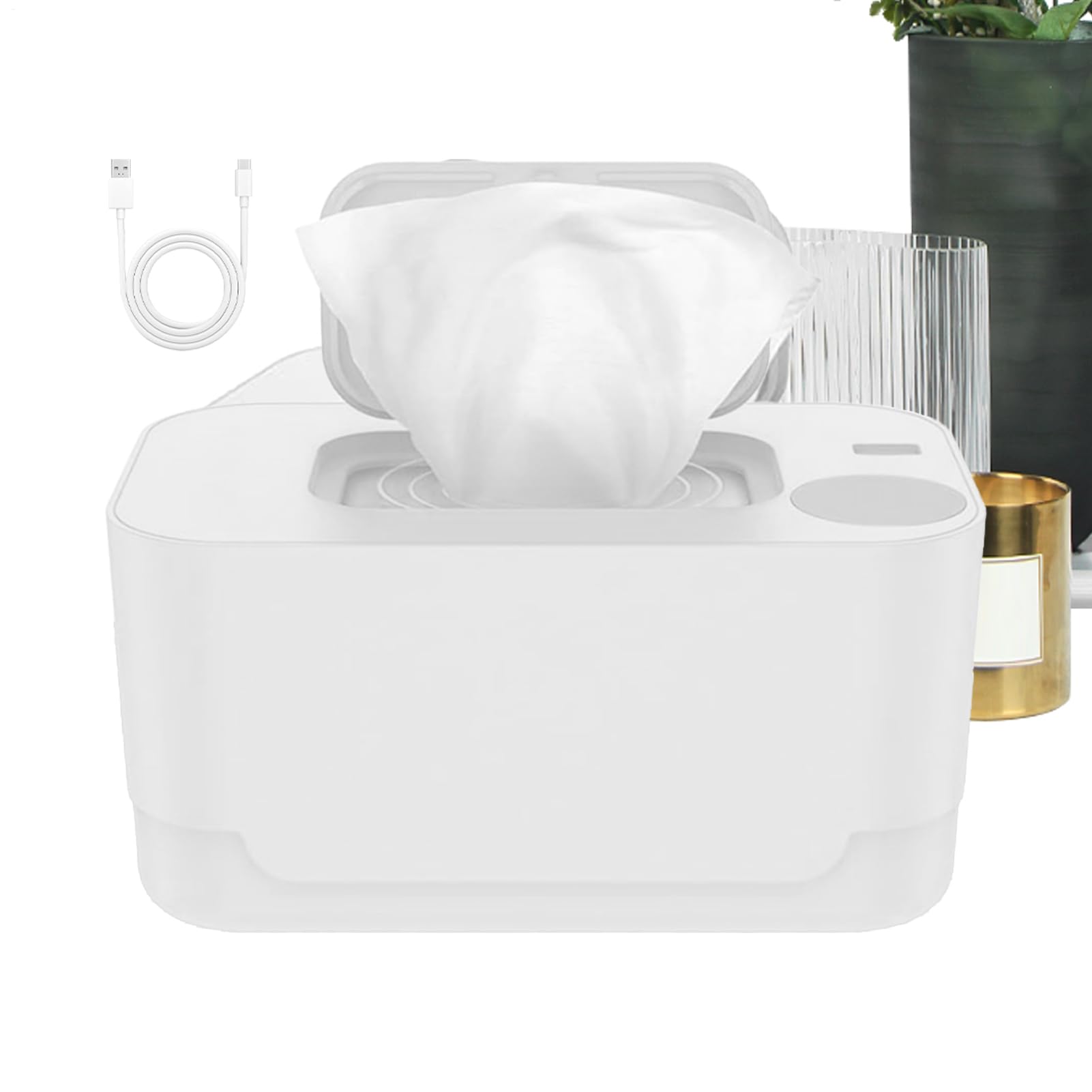 Generico Diaper Warmer, Home Use Wet Wipes Warmer with Even Heating, Portable Space-Saving Diaper Heater Holder Case, Ideal for Living Room & Baby Care Essentials