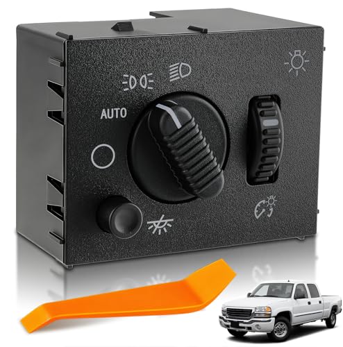Dacall Headlight Switch Compatible with Cadillac Escalade 2003-2006 Chevy Avalanche Silverado Suburban Tahoe GMC Sierra Yukon Hummer H2 Instrument Panel Dimmer Switch Replaces 15176678 15194803