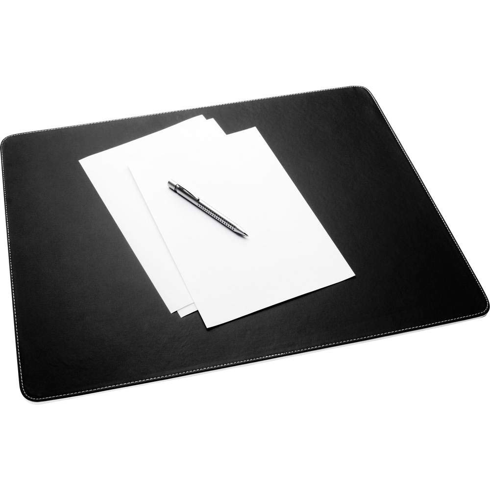 SIGEL SA106 Vade de escritorio Eyestyle white, negro, capa intermedia y costuras de color blanco, 600x6x450 mm