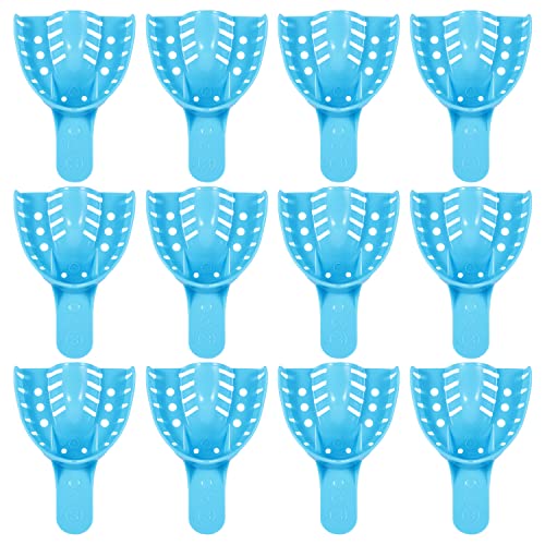 Image of JMU Dental Impression Trays, 3 Medium Upper, Autoclavable, 12 Pcs