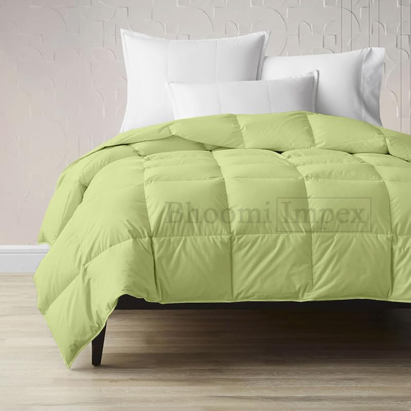 Image of Down Blanket, Extra Lightweight Summer Comforter for King Bed | 100 GSM Ac Comforter Super Soft Fluffy ComforterKing Bed Comforter | Dohar | Duvets |Soft Microfiber Fabric (100 GSM, Green)
