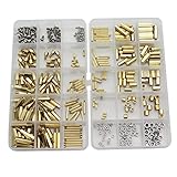 abstandsbolzen m3 rund Messing; Gewinde M2 M3 M4; Mutter- und Schrauben-Kit.