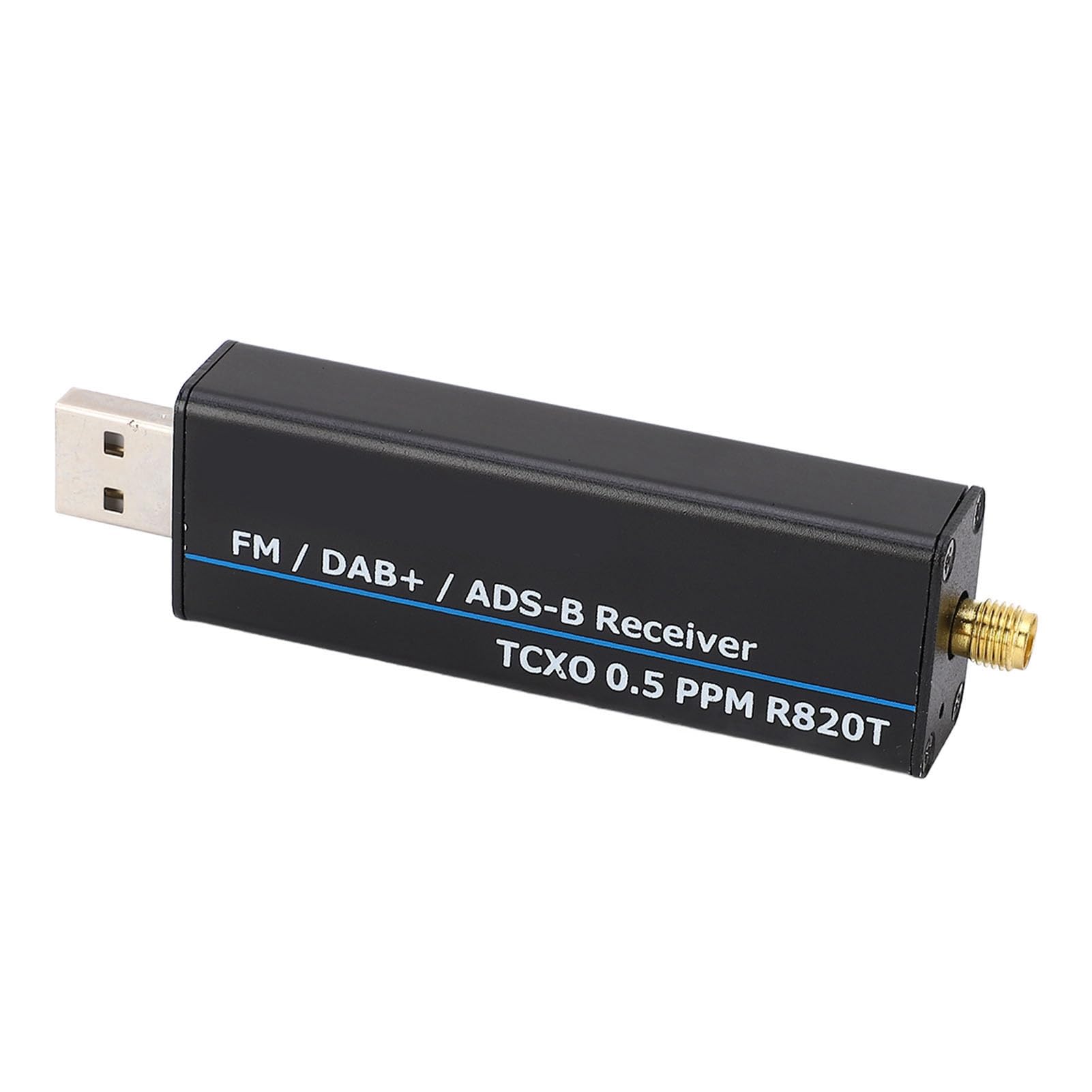 Récepteur RTL SDR, Radio Définie par Logiciel 100KHz à 1766MHz, Radio Définie par Logiciel RTL2832U R820T2 0.5 PPM TCXO USB Pleine Bande