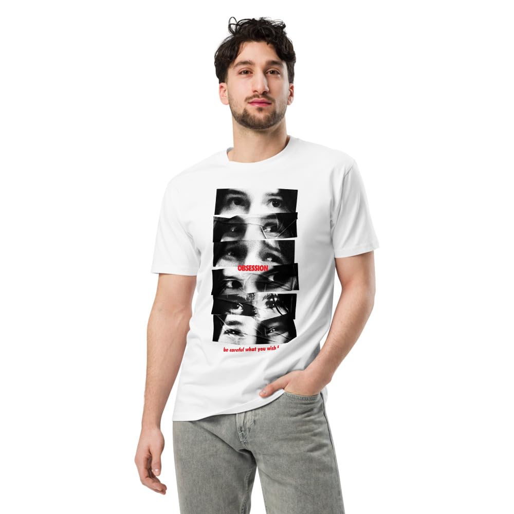 NBC Universal Obsession Movie Nikki Eyes T-Shirt - Offiziell lizenziertes Horrorfilm Graphic Obsession Tee Unisex Fan Bekleidung