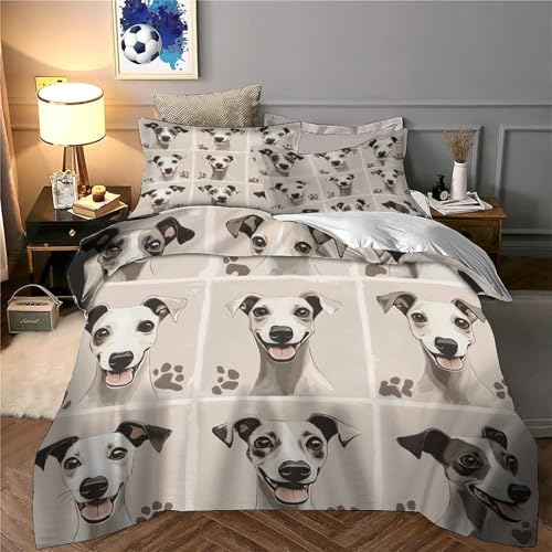 Housse de couette lévriers 3D microfibre抗皱耐磨260x220cm - 6