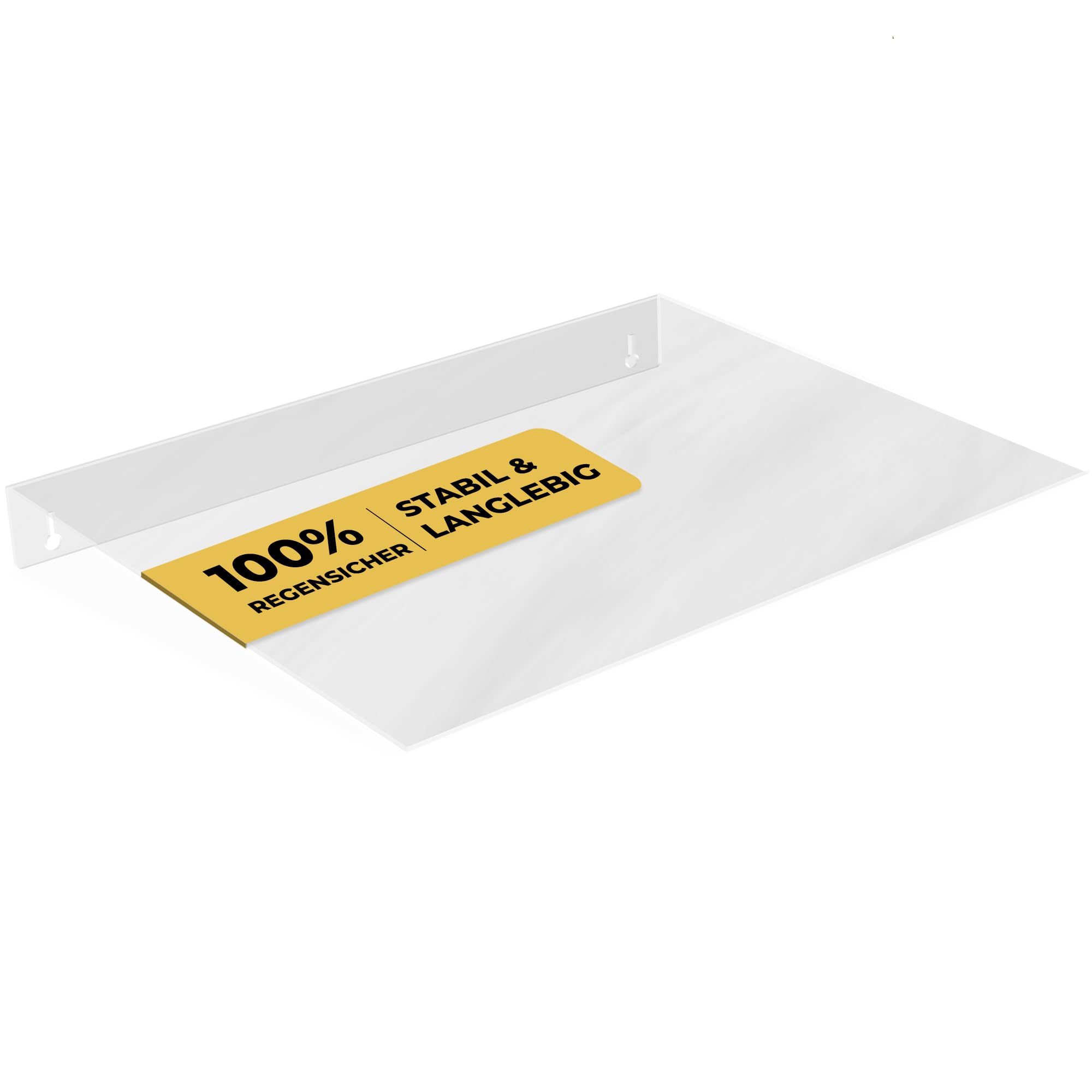 Regenschutz für Lichtschacht aus Plexiglas - Schutz vor Regen, Laub, Schmutz & Schnee - Lichtschachtabdeckung für Kellerschacht - transparente Abdeckung (110x50cm)