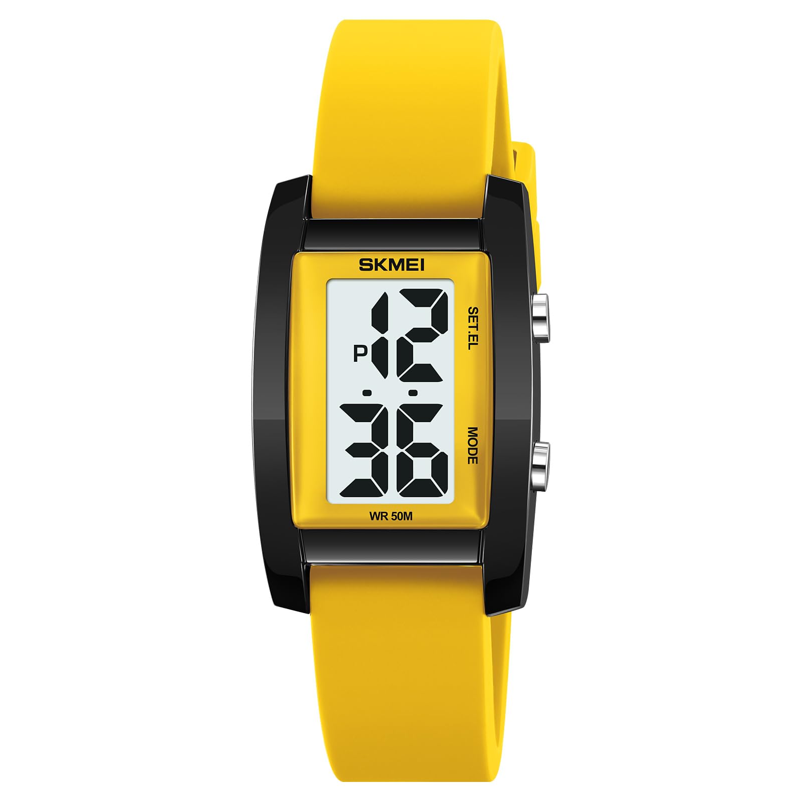 SKMEI Digital Sports Watch for Men 50M Waterproof, EL Light, Date, Week Compact 26mm Case & Silica Gel Band 12/24 Hour Display 2325 (2325, Black Yellow) (B0DFWS6R2P) Amazon Price History, Amazon Price Tracker