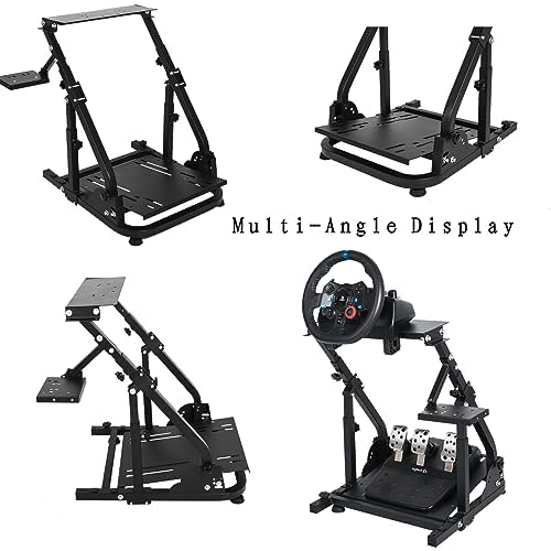 Vista 5 de Hottoby G920G29 Racing Wheel Stand fit for Logitech G27G25G923 Gaming Wheel Stand fit for ThrustmasterPCPS4 Racing Simulator Frame Compatible,Wheel