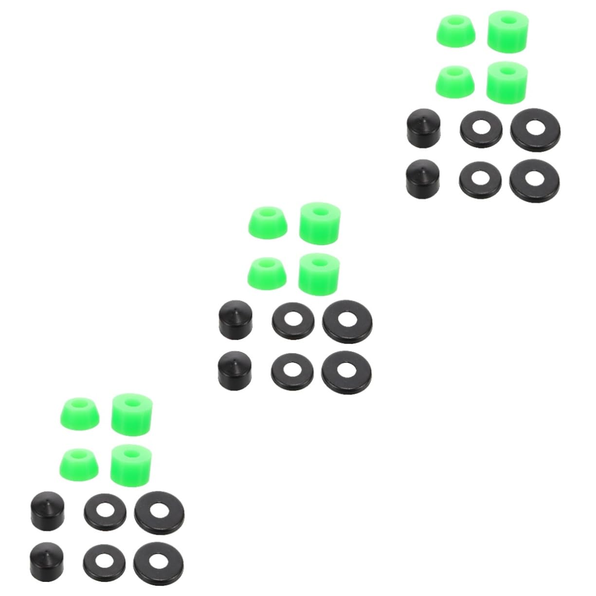 BESPORTBLE 3sets Truck Bushing Replacement Kit for Skateboards Shock Absorbers Cup Washers Lightweight Compact Four-Wheel Skateboards