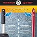 DI ORO Jar Spatula Silicone - Jar Scraper Long Handle for Cooking & Baking - Heat-Resistant Silicone Kitchen Spatula for Cake & Blenders - Nonstick Cookware Safe Utensil - Dishwasher Safe (Red)