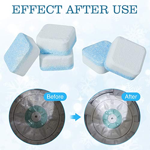 CHARMINER 30 Pcs Washing Machine Effervescent Tablet, Solid Washing Machine Detergent for Front and Top Load Washers Blue - Thumbnail 7
