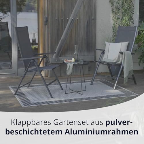 Alu Gartenstuhl Hochlehner Klappstuhl mit verstellbarer Rückenlehne