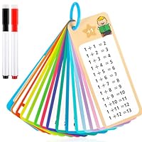 Times Tables Flash Cards, 1-12 Times Tables, Addition Flash Cards for Kids, Addition Flash Card with 2 Dry Erase Pens, Educational Math Flashcards for 1st to 3rd Grades (B, One Size)