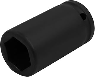 Aexit 3/4-inch Square Hand Operated Tools Drive 27mm Inner Hex 78mm Length CR-MO Steel Black Impact Socket Model:56as252qo597