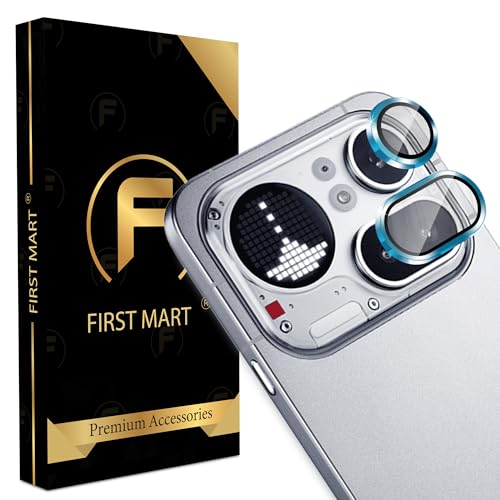 Image of FIRST MART Blue Camera Ring Guard Protector for Nothing Phone 4A Pro | Tempered Glass with Metal Alloy Rings, HD Clear, Scratch Resistant, Case-Friendly | Pack of 1