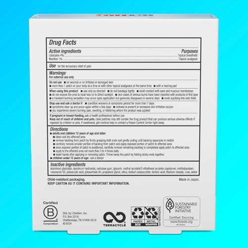 Icy Hot Lidocaine Pain Relief Patch