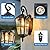 Zanritelit 17.1'' H Aluminum Outdoor Wall Lights- Black Roman Style Waterproof & Anti-Rust Exterior Lighting Fixtures, Hammered Outdoor Wall Lantern for Porch, Doorway, Garage, Backyard, 2 Pack