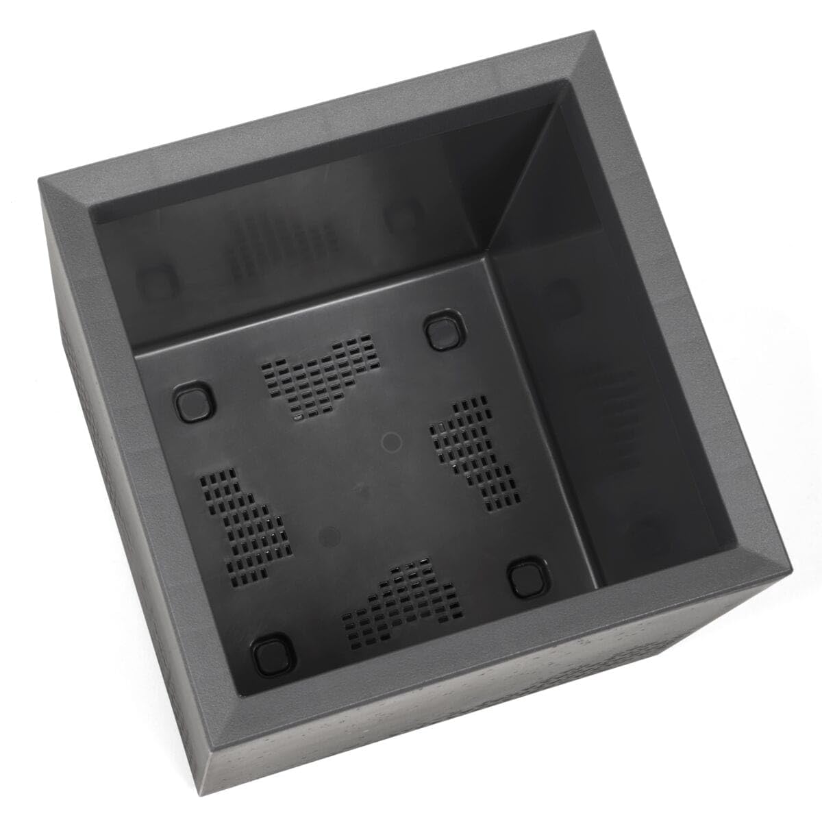 LAMELA - Bandeja para Plantas con Ruedas (40 cm, 36 L, Maceta de plástico, Cubierta para macetas con Drenaje, Interior y Exterior, Resistente a la Intemperie y fácil de Limpiar, Color Negro