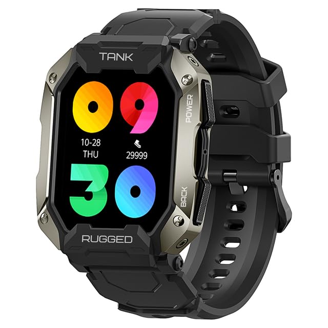 AEsmart - TANK M1 PRO Smartwatches Men Bluetooth Са|| Music Play 24 Kinds Sports Smart Watch Dust Shock Resist 5ATM Waterproof 2022 (Black)