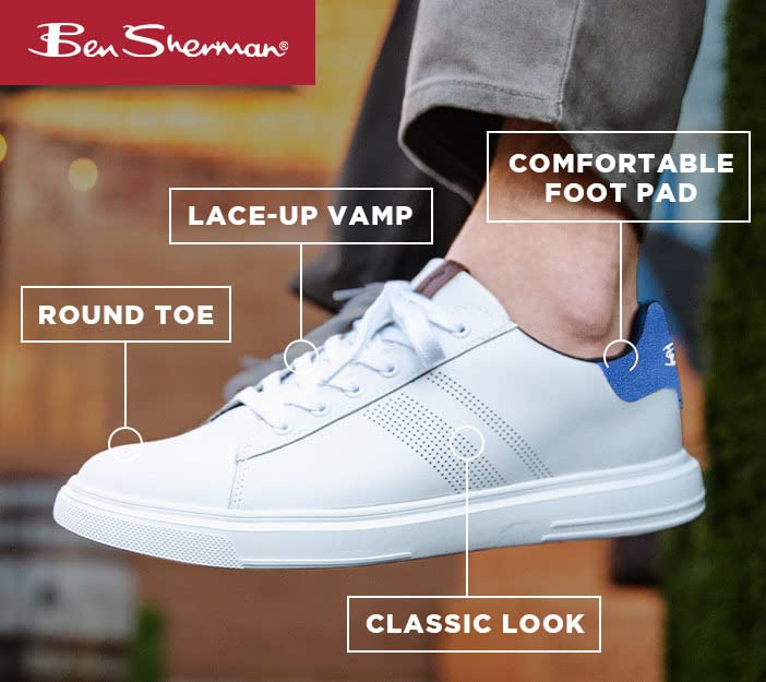 Ben Sherman Hardie Dress Tennis Shoes for Men - Men's Fashion Sneakers - Lightweight Casual Shoes, Classic Look with Comfortable Foot Pad for Everyday Shoe4