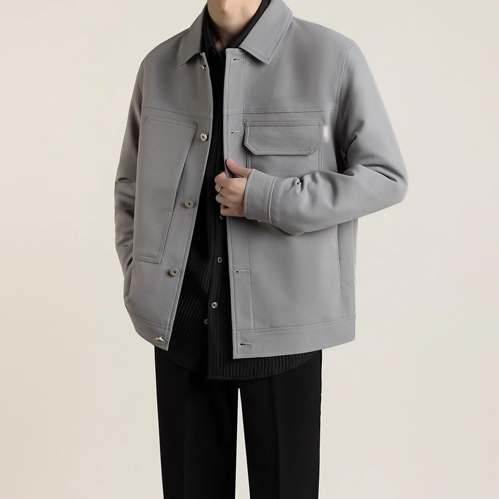 Autumn Winter Jacket Men Casual Trench Coat Streetwear Overcoat Social Men Clothing(XXL Code)