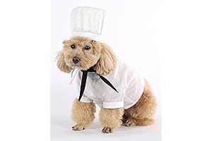 PS20050 (M(11" Neck Girth, 15.7" Chest)) Dog Cook Uniform Costume