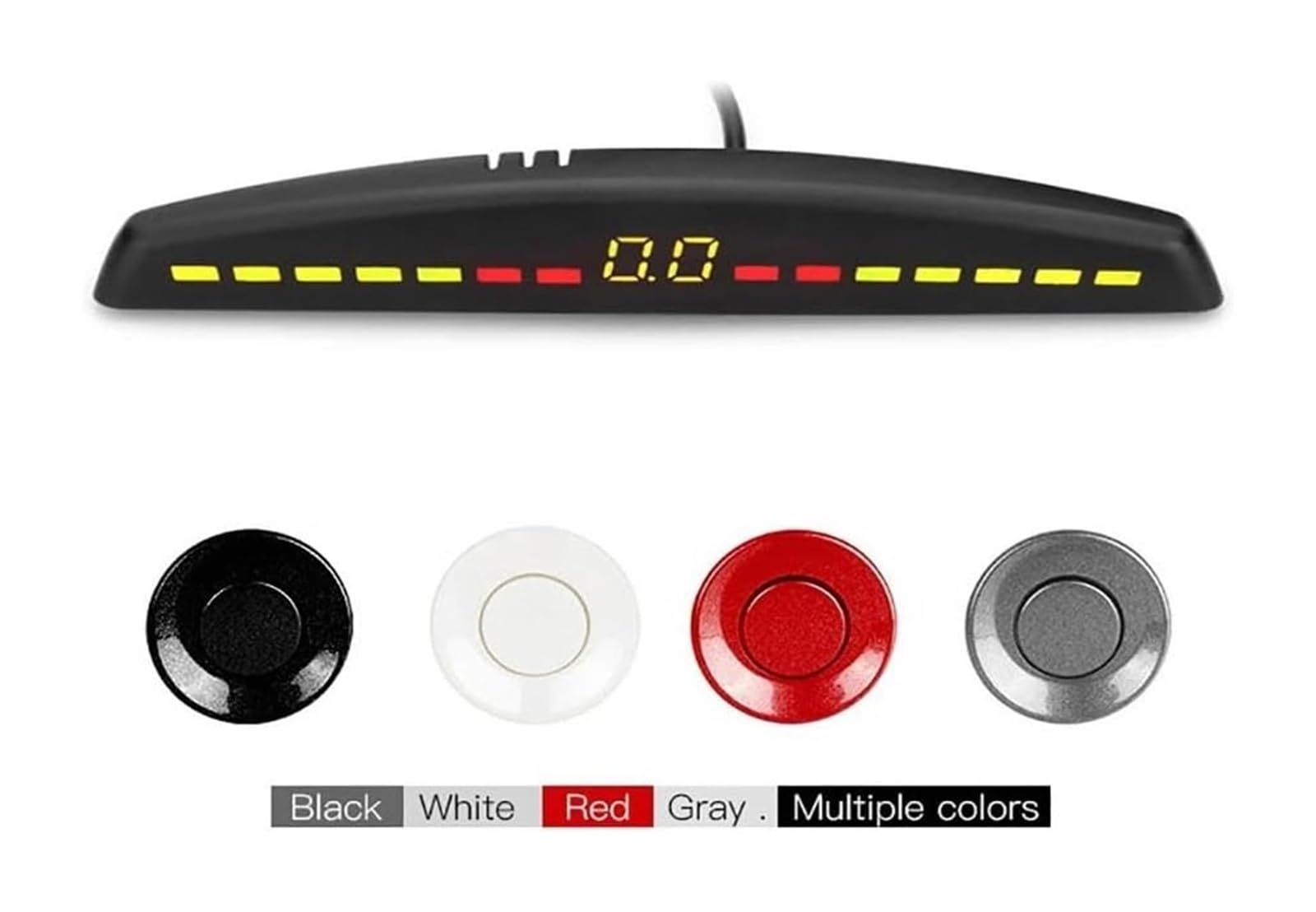 Kit Sensor Aparcamiento Radar Marcha Atrás Trasero para Coche Pantalla Retroiluminada 22 Mm Monitor Dispositivo Sonda Alarma Seguridad Sensor De Aparcami(Champagne Gold)