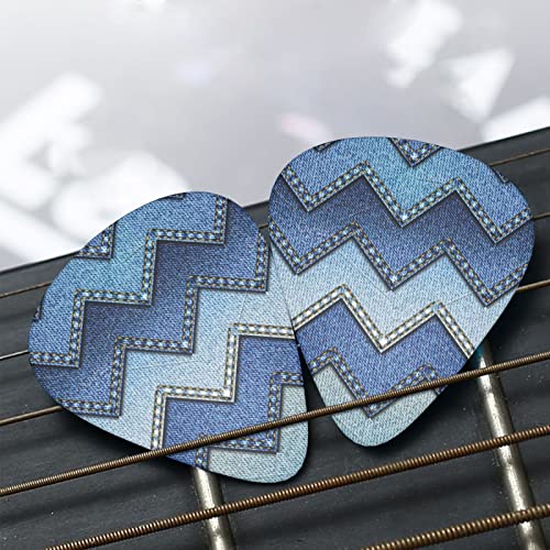 Pack de 12 médiators en denim bleu dégradé pour guitare électrique Guitare acoustique Diverses guitares - Les Beatles, Paul McCartney, John Lennon, RIngo Starr, George Harrison Pack de 12 médiators en denim bleu dégradé pour guitare électrique Guitare acoustique Diverses guitares – Image 7