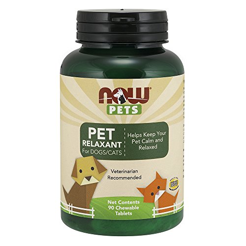 NOW Pet Health, Pet Relaxant Supplement, Formulated for Cats & Dogs, NASC Certified, 90 Chewable Tablets