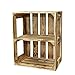 MARWOOD Holzkiste geflammt mit Regal Multifunktionsbox Holzkisten Regal Weinkisten holz Obstkisten Kiste Vintage Kisten aus Holz Schuhregal I PRAG