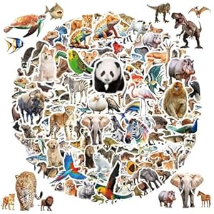 200 calcomanías para botellas de agua para niños, niñas, niños, adultos. Bonitas calcomanías de animales a granel para laptop, teléfono, equipaje y auto. Paquete de recompensa para profesores