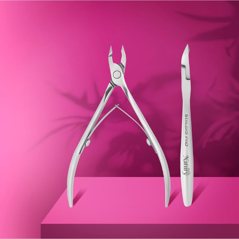 STALEKS PRO by Natury Nails Professional Cuticle Pliers 5 mm Stainless Steel Expert 90-5, Metallic Silver, NE-90-5 - Image 4