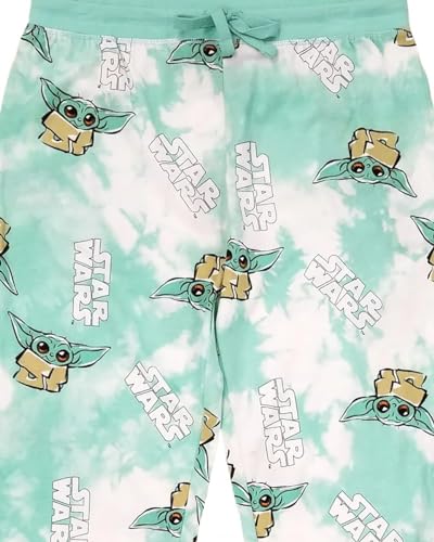 Star Wars Men's Mandalorian Baby Yoda AOP Tie-Dye Jogger Pajama Pants3