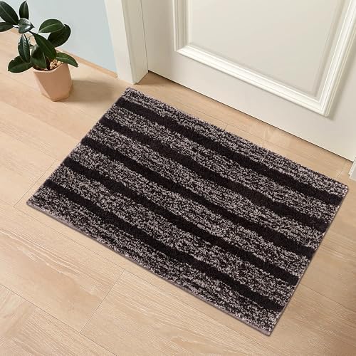 Image of RD TREND Microfiber Anti-Slip Door Mat for Entrance 45x75 cm | Anti-Skid, Quick Dry & Washable | Soft Absorbent Floor Mat for Bedroom, Home, Office & Kitchen (Coffee Brown)