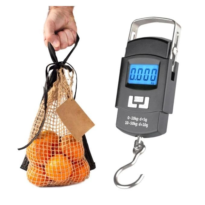 Balance Digital Bagage 50kg | Portable Électronique | écran LCD Rétroéclairé | Piles Incluses