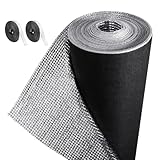 Frienda Double RV Door Window Shade Cover Blackout Reflective Insulation Roll 120x24 Inches Aluminum Foil Insulation Kit for Rv Garage Roof Door Window Skylight Shade(Black)