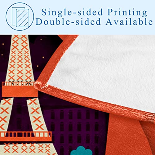 Couverture chaude forme corps humain plaid doux Tour Eiffel