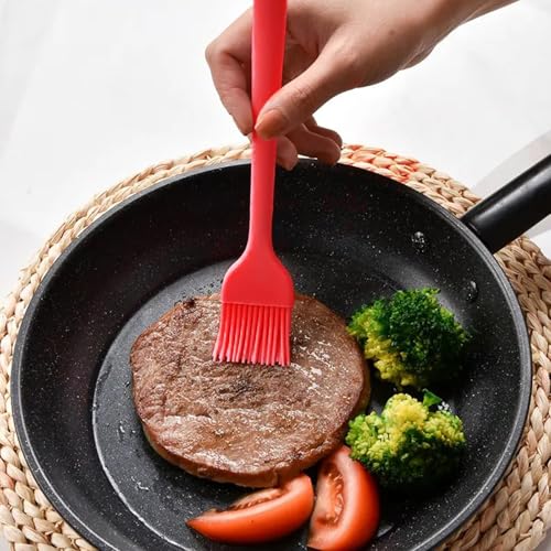 Image of DecorTwist Silicone Spatula Set 5-Piece | Heat Resistant, Non-Stick Cookware Safe Cooking and Baking Turner Spatulas for Cooking, Baking, Mixing Flexible, BPA-Free, Food Grade Kitchen Utensils (Red)
