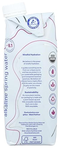 Miniatura 4 de Flow Agua alcalina de manantial, pepino orgánico + menta, agua alcalina 100% natural, pH 8.1, electrolitos + minerales esenciales, paquete