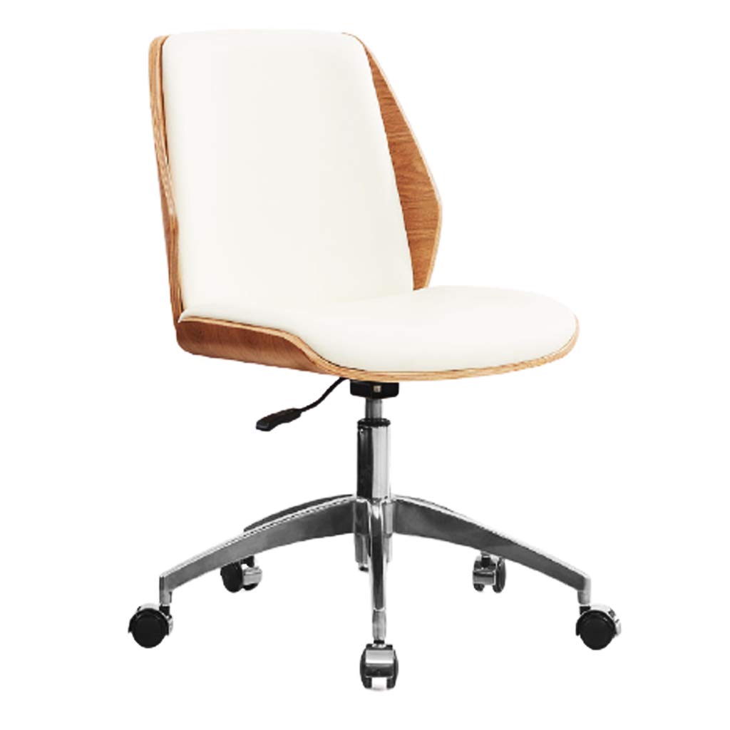 Chaise de bureau pivotante sans accoudoirs réglable pour ordinateur à domicile