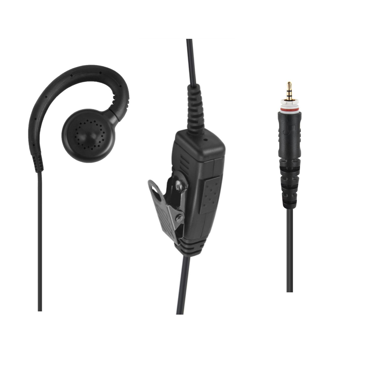 stdgove Two Way Radio Earpiece C Shape Ear Hook Earphone Work Radio Headphones with Ptt Mic Compatible for Motorola clp 1010e 1080e clp1010e clp1080e