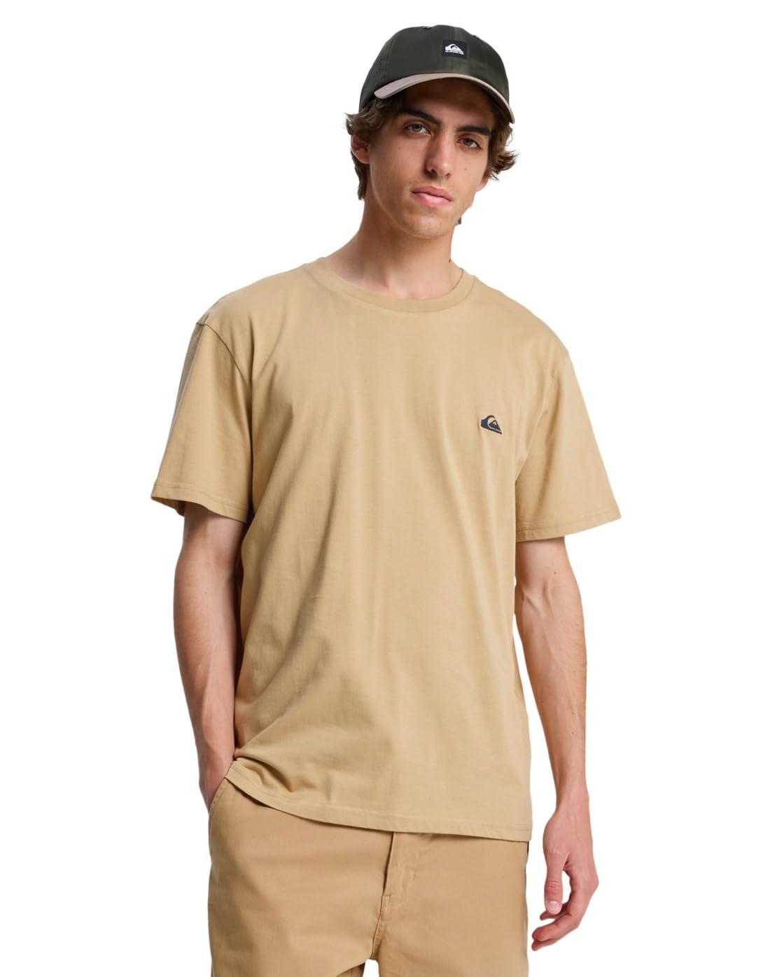 Quiksilver Short Sleeve T-Shirt Basic SS TEE Young Men Mens Brown